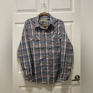 Duluth Trading Mens Button Long Sleeve Size M Multicolor Lightweight